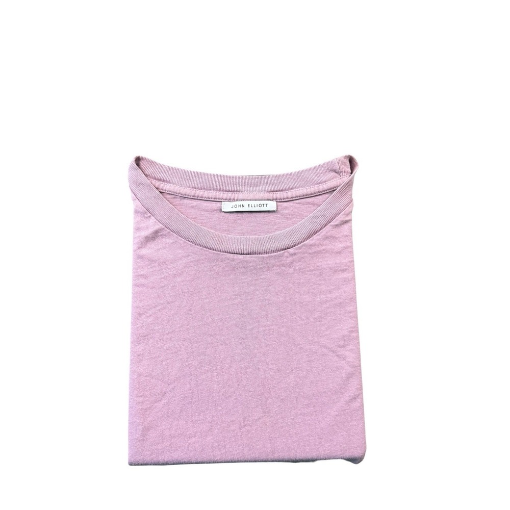 John Elliot Pink Men's Cotton S/S Scoopneck T Shirt Size Large‎
